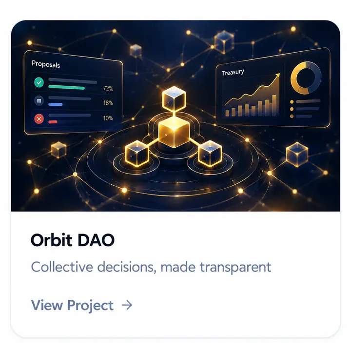 Orbit DAO project card — Compliant token launch and distribution