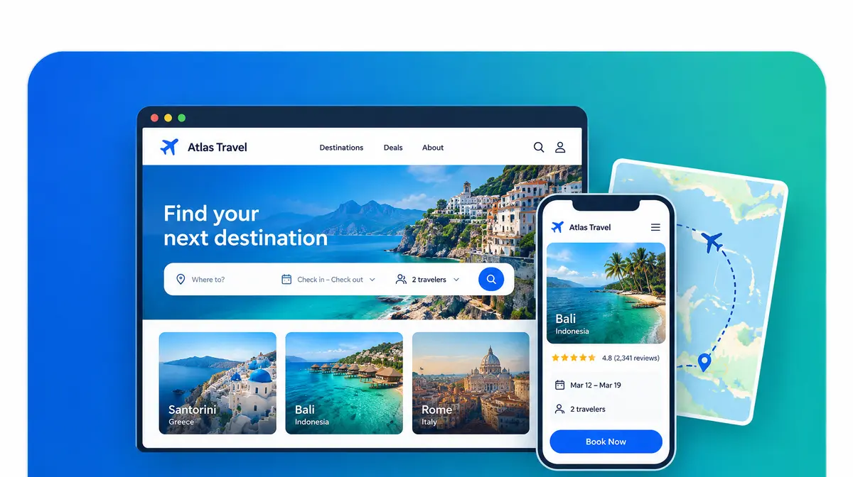 Atlas Travel — Full-stack booking experience built to convert