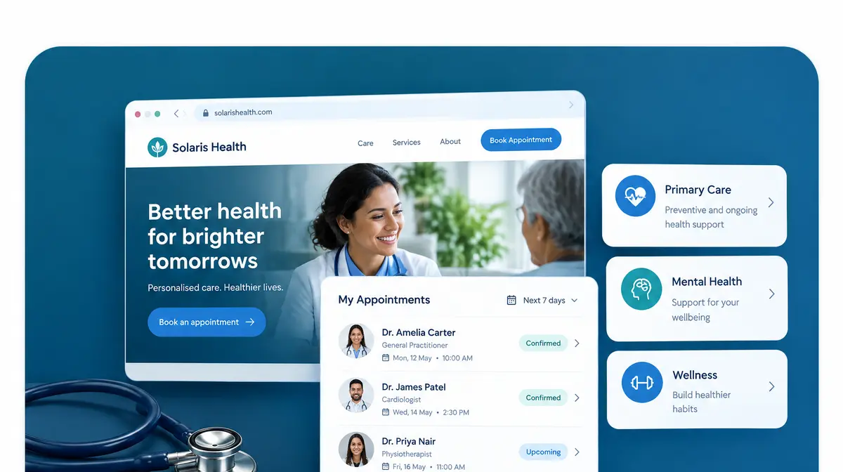 Solaris Health — Trust-first marketing site for a healthcare brand