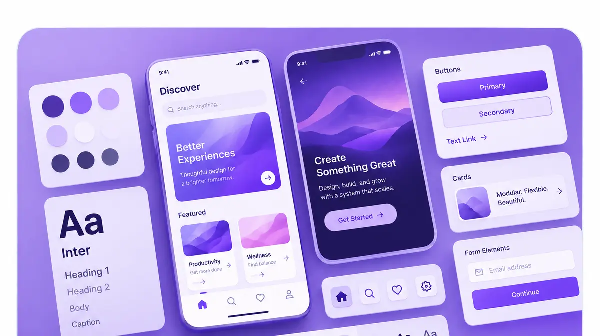 Luma System — Logo, palette, and UI components in one design system