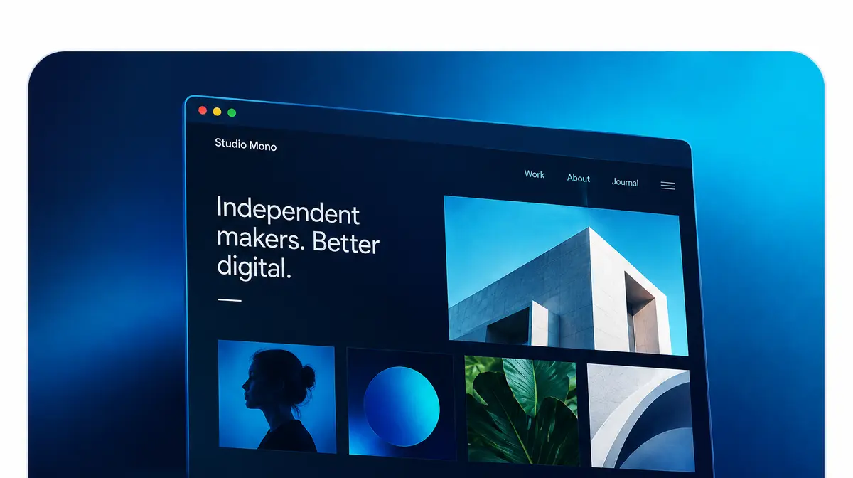 Studio Mono — Clean, minimal showcase site for a design studio